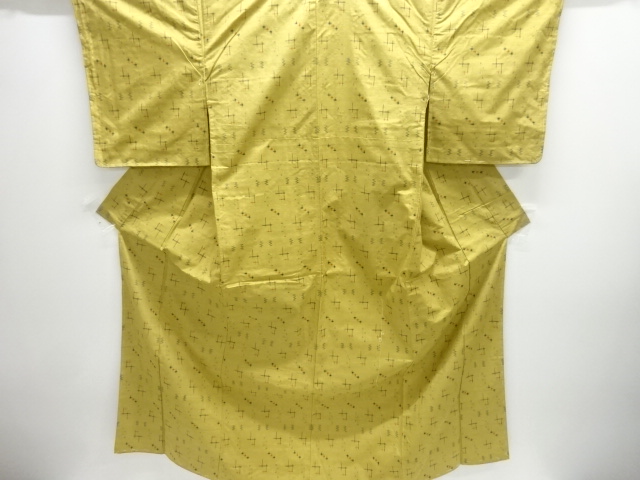 JAPANESE KIMONO / UNUSED KASURI-PATTERNED TSUMUGI KIMONO